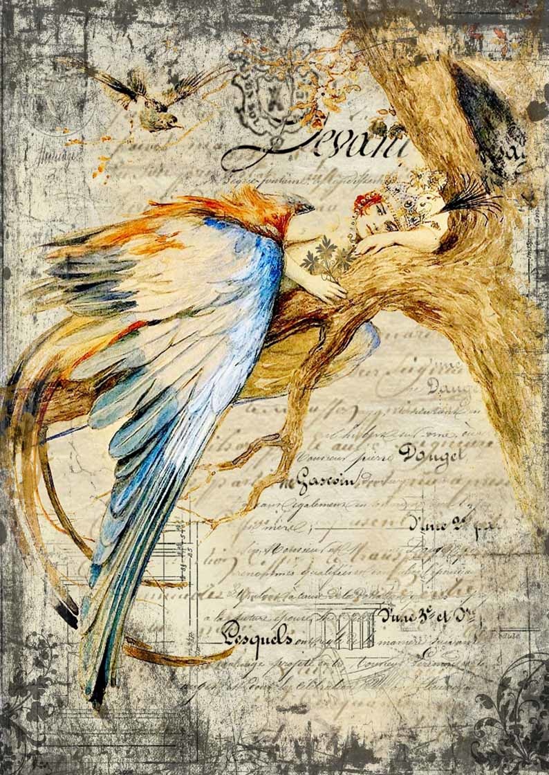Decoupage Queen Bluebird Queen A4