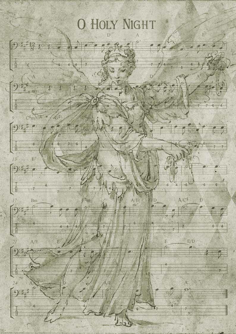 Decoupage Queen Christmas Angel ‐ Oh Holy Night A4