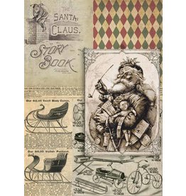 Decoupage Queen Christmas Santa Story Book A4