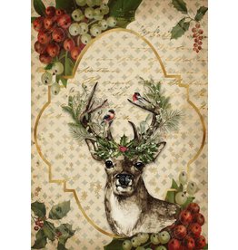 Decoupage Queen Christmas Reindeer A4