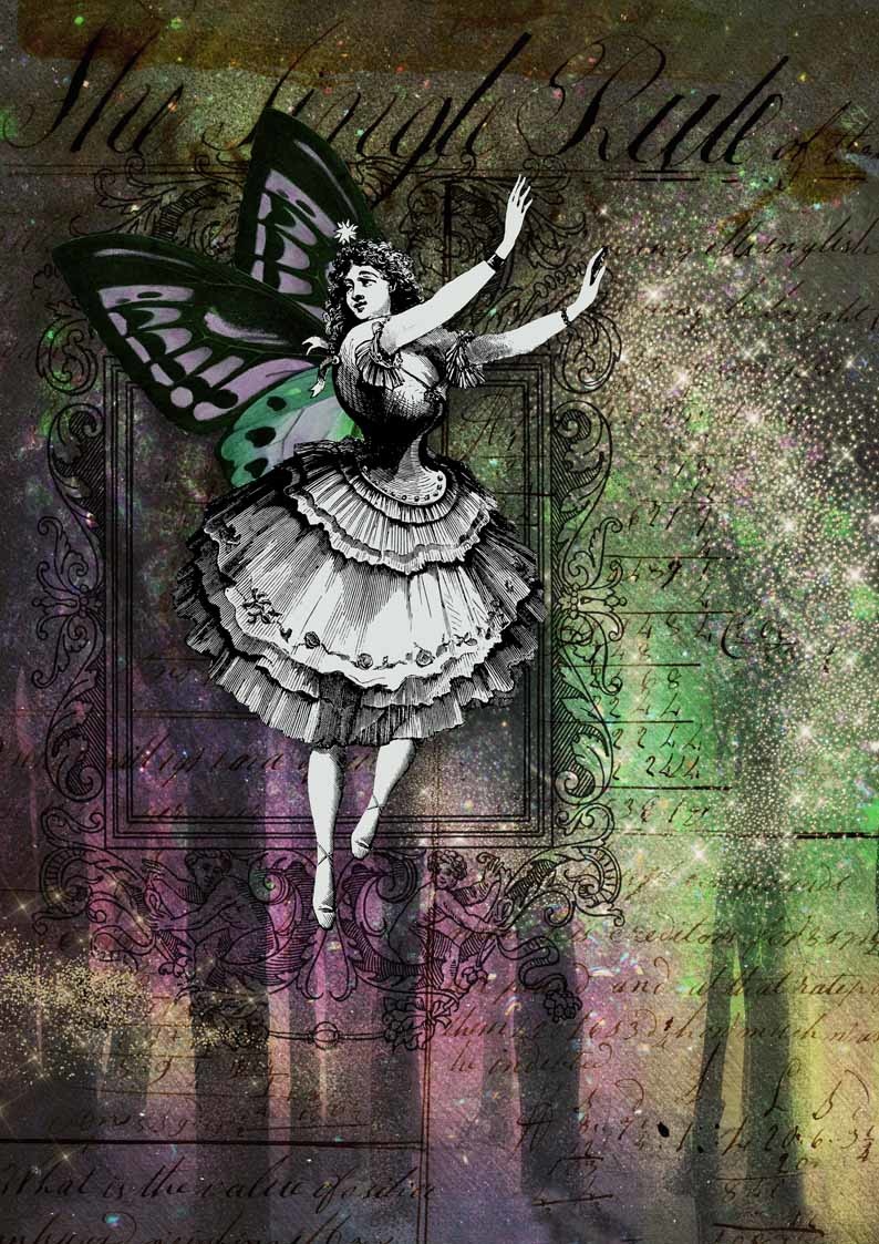 Decoupage Queen Northern Lights Fairy A4
