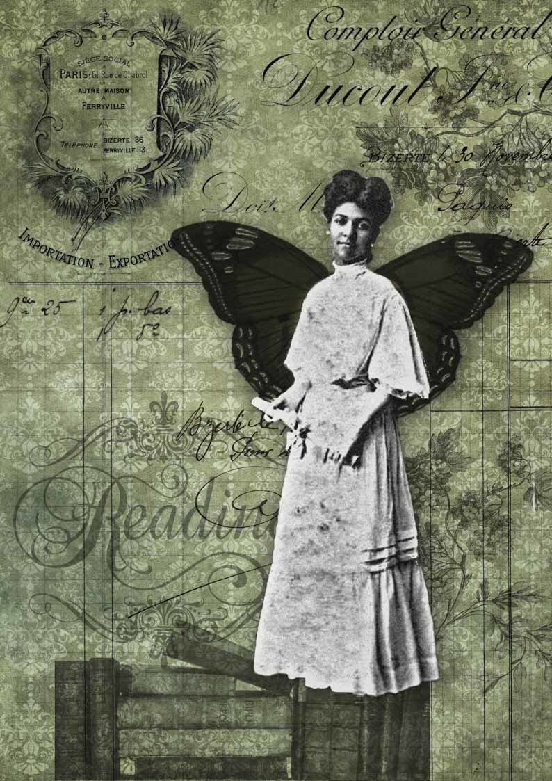 Decoupage Queen Reading Fairy A4