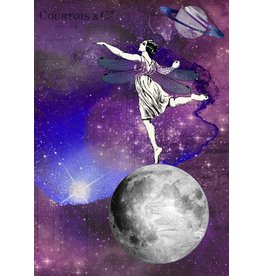 Decoupage Queen Dancing on the Moon A4