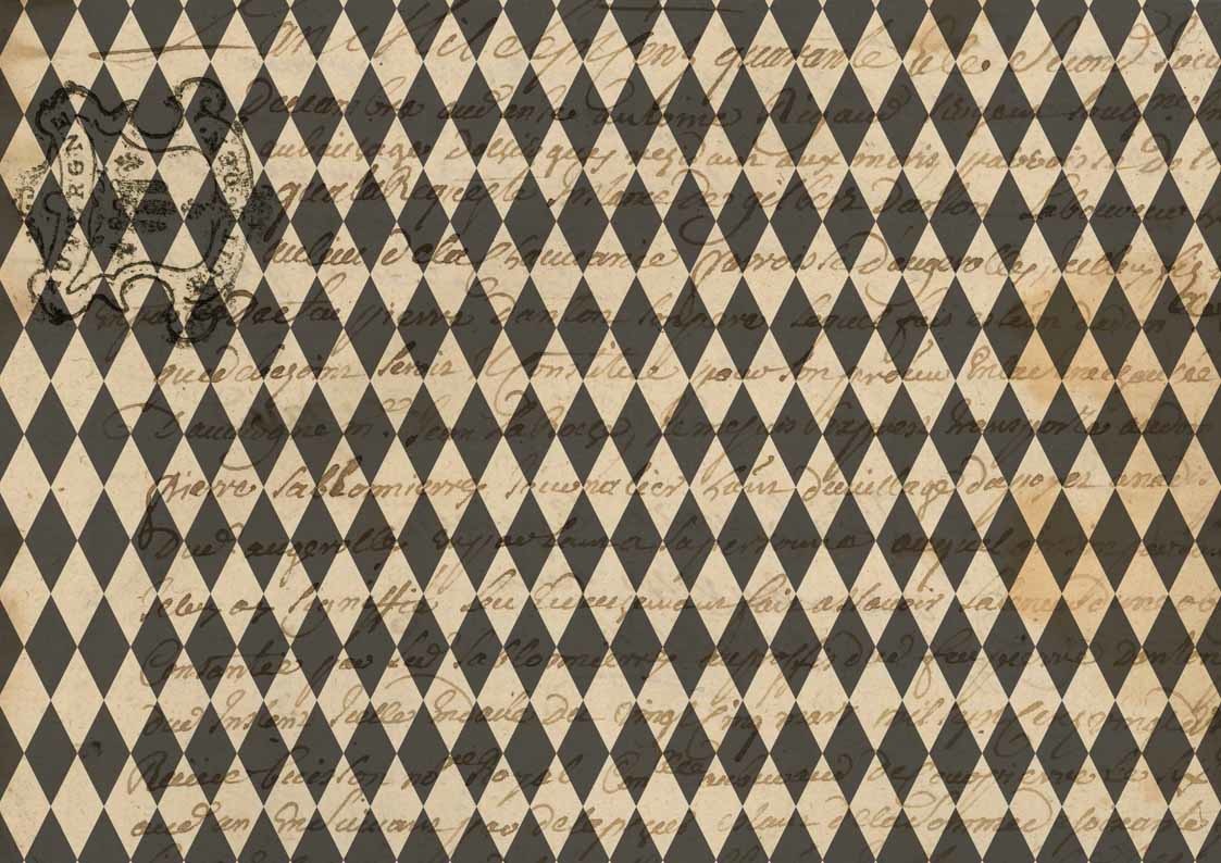 Decoupage Queen Sheila's Black Harlequin A4