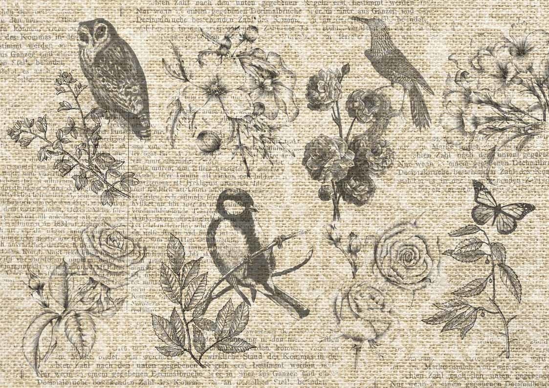 Decoupage Queen Burlap Flying Things A4