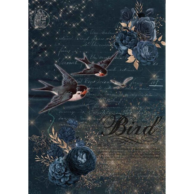 Decoupage Queen Birds in Flight A4
