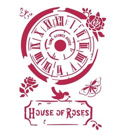 Stamperia Stencil G cm. 21x29,7 Clock House of Roses