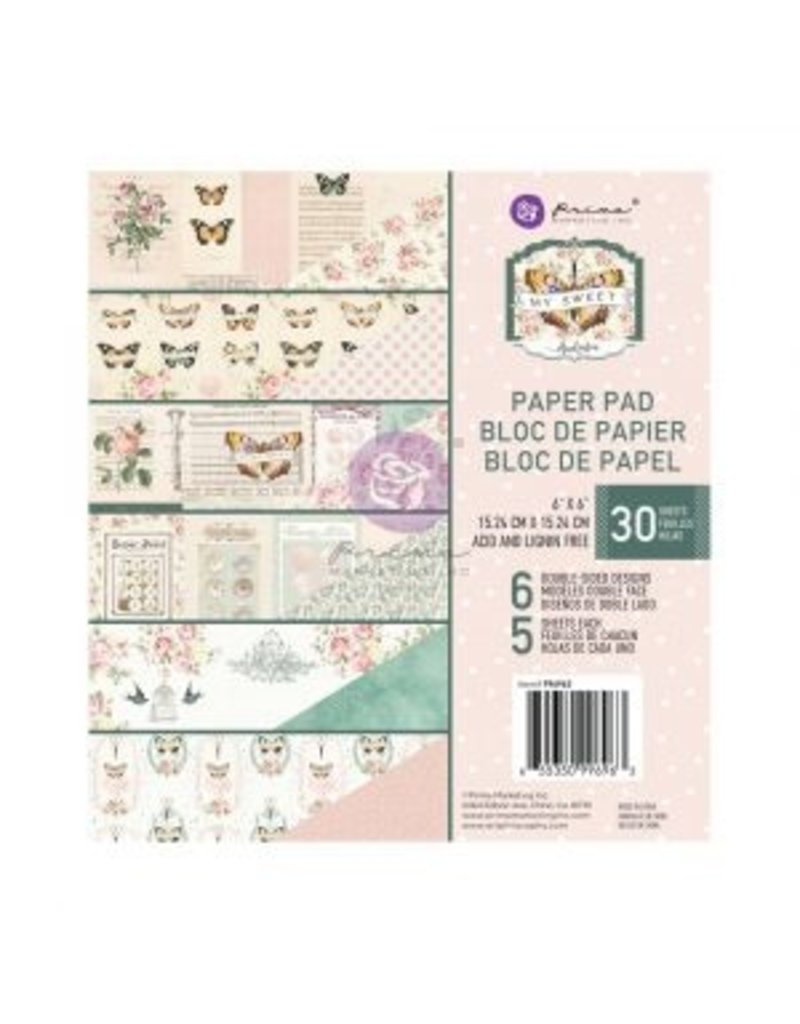 Prima Marketing My Sweet Collection 6x6 Paper Pad - 30 sheets / paper pad