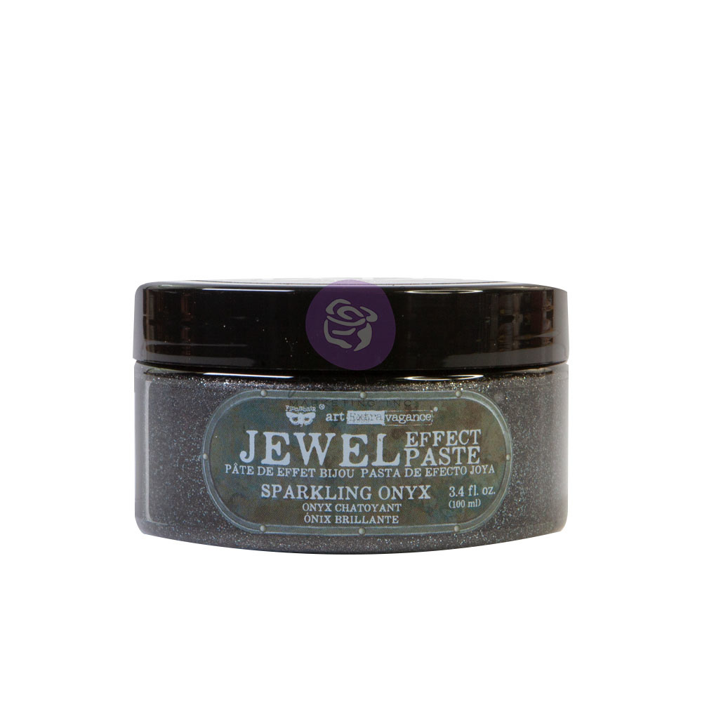Prima Marketing Art Extravagance - Jewel Texture Paste - Sparkling Onyx - 1 jar, 100ml (3.4 fl oz) / art paste