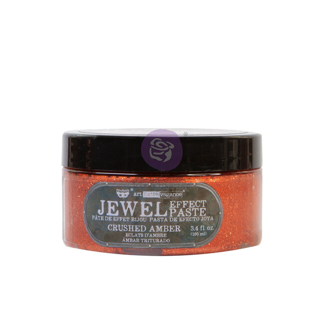 Prima Marketing Art Extravagance - Jewel Texture Paste - Crushed Amber - 1 jar, 100ml (3.4 fl oz) / art paste