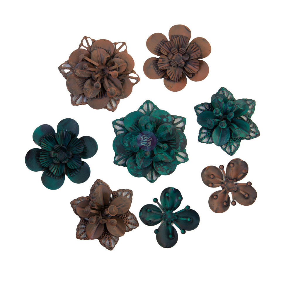 Prima Marketing Mechanicals - Grungy Succulents  - 8 pcs / metal