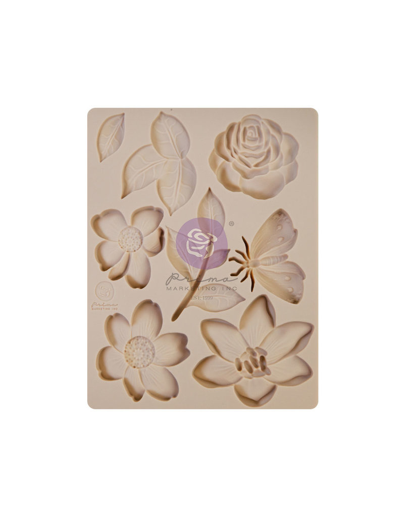 Prima Marketing Watercolor Floral Collection Silicone Mould - 1 pc, 3.5x4.5 in / silicone