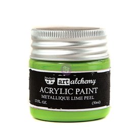 Prima Marketing Art Alchemy-Acrylic Paint-Metallique Lime Peel 1.7oz / acrylic paint