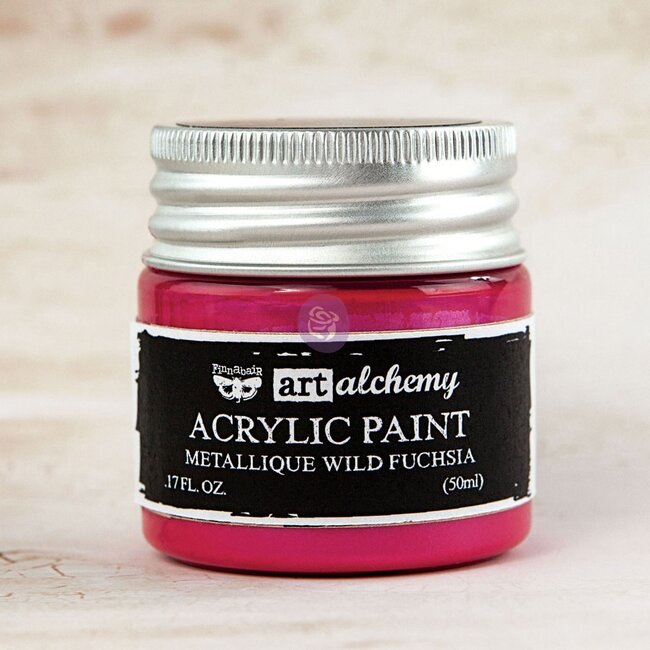 Prima Marketing Art Alchemy-Acrylic Paint-Metallique Wild Fuchsia 1.7oz / acrylic paint water-based