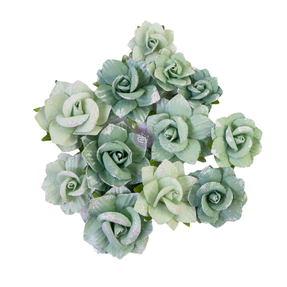 Prima Marketing Prima Flowers® My Sweet Collection - Emerald Beauty -  12 pcs / 1.5-2 in / mulberry paper