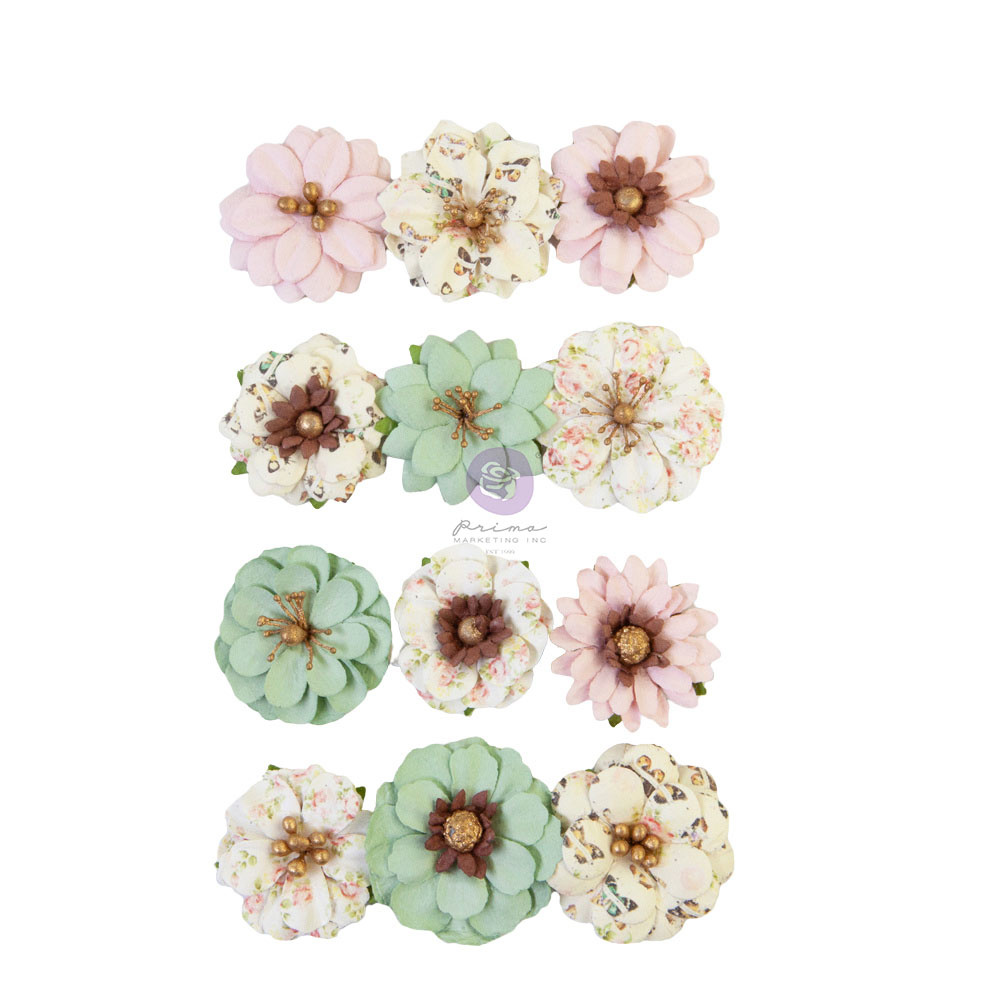 Prima Marketing Prima Flowers® My Sweet Collection - Sweetest -  12 pcs / 1.25 in / mulberry paper