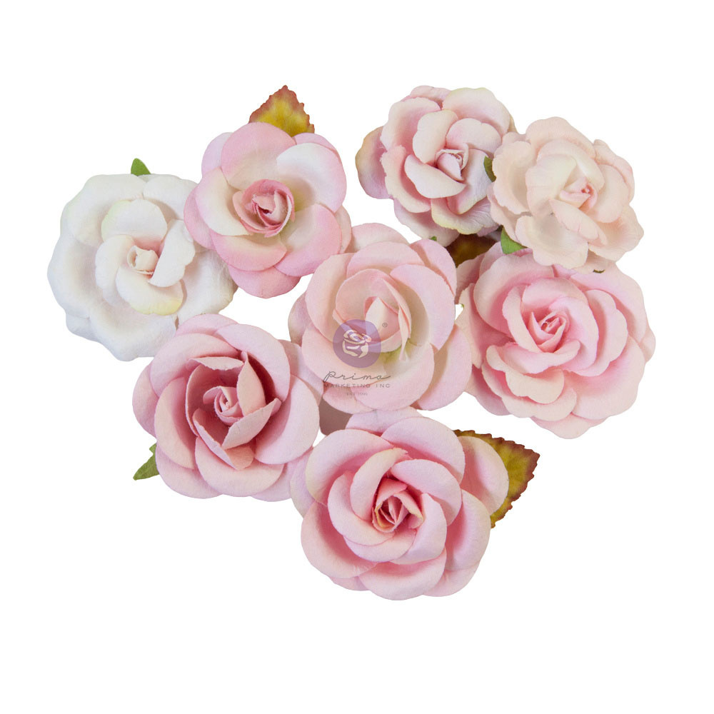 Prima Marketing Prima Flowers® Magic Love Collection - Pink Dreams -  8 pcs / 1.5-2 in / mulberry paper