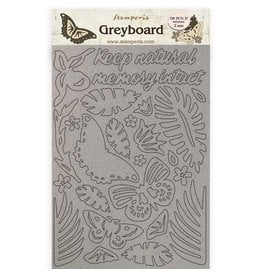 Stamperia A4 Greyboard /2 mm - Amazonia butterflies