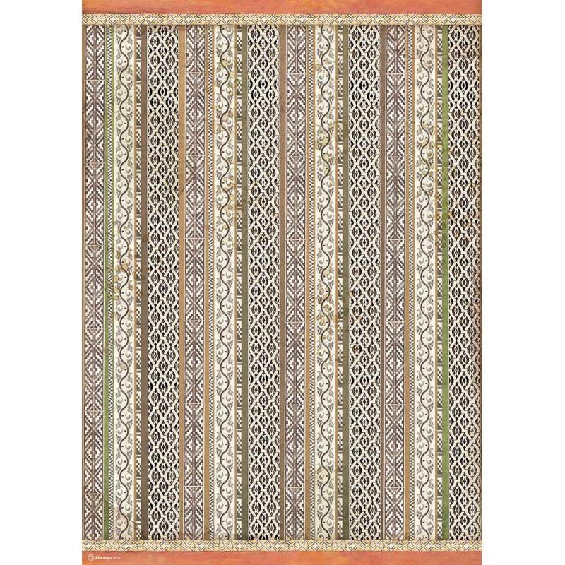Stamperia A3 Rice paper packed - Amazonia tribal texture