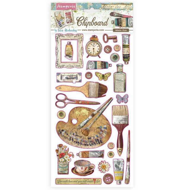 Stamperia Chipboard cm 15x30 - Atelier decorations