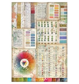 Stamperia A4 Rice paper packed - Atelier Pantone charts