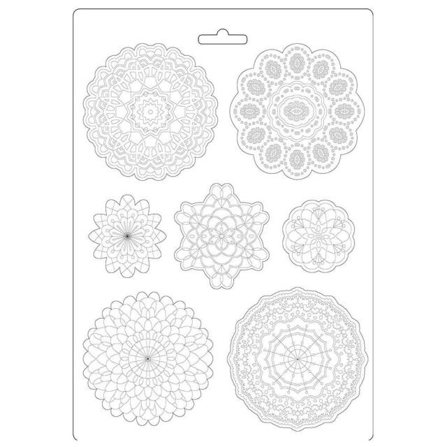 Stamperia Soft Mould A4 - Passion round lace