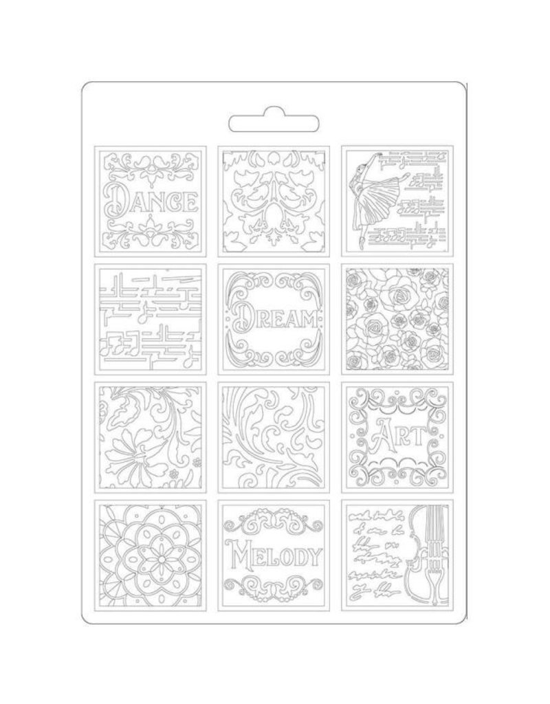 Stamperia Soft Mould A5 - Passion patchwork music