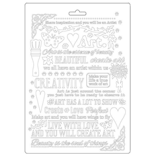 Stamperia Soft Mould A5 - Atelier writing