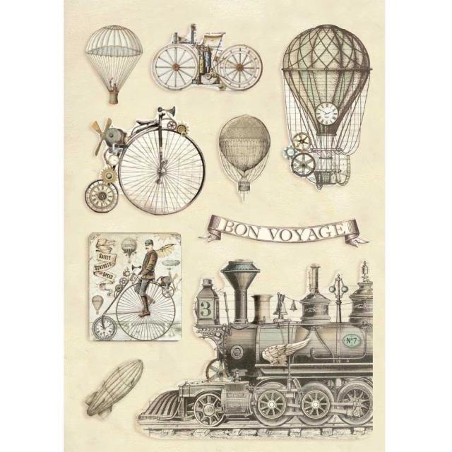 Stamperia Colored Wooden shape A5 - Transport