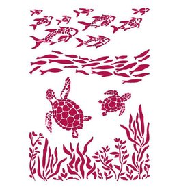 Stamperia Stencil G 21x29,7 cm - Romantic Sea Dream fish and turtles