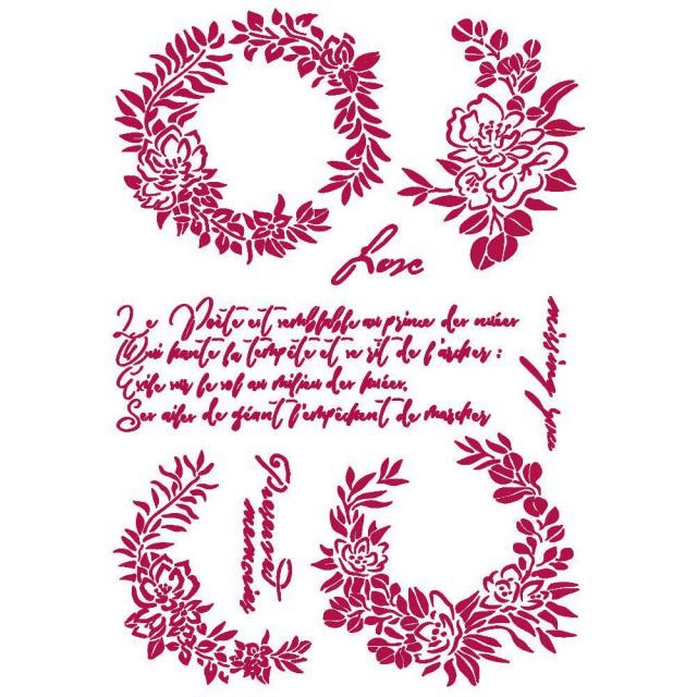 Stamperia Stencil G 21x29,7 cm - Romantic Journal garlands love