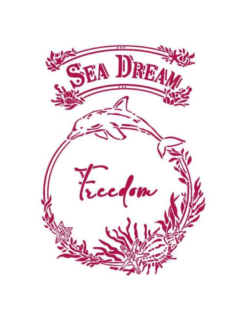 Stamperia Stencil G 21x29,7 cm - Romantic Sea Dream freedom