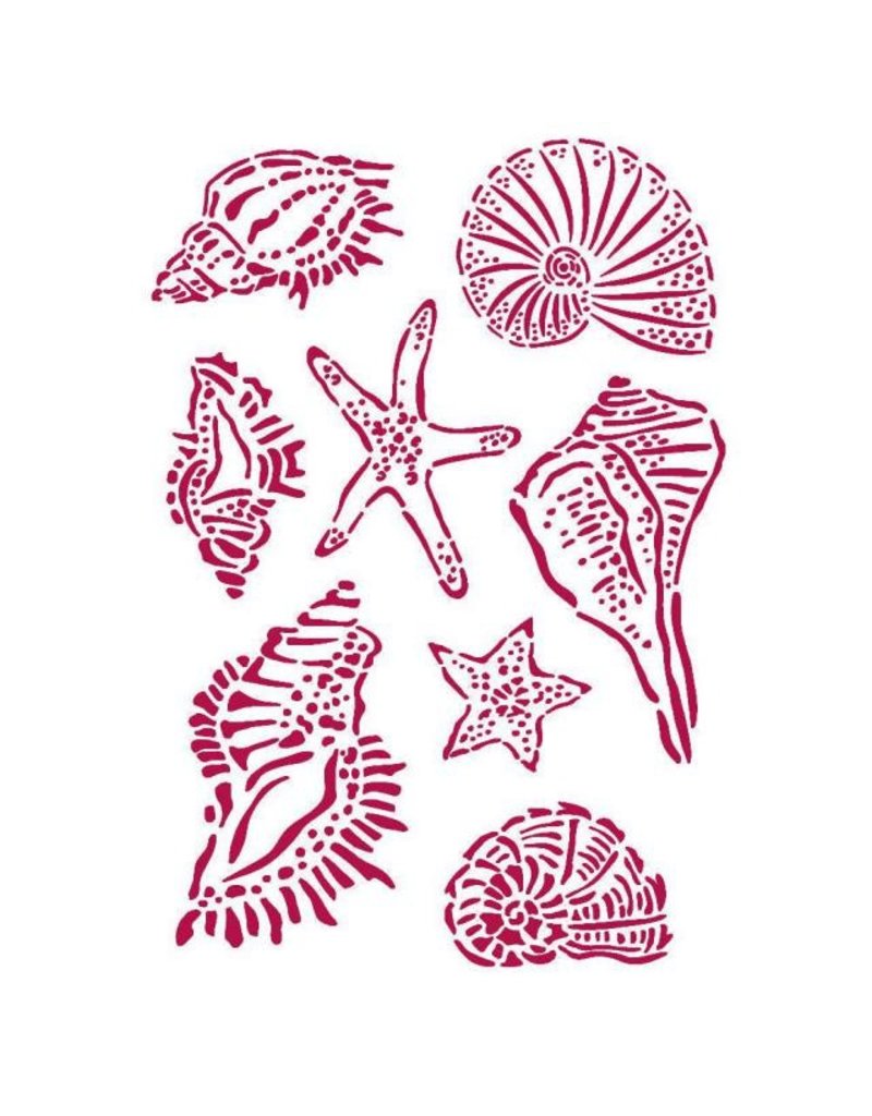 Stamperia Stencil G 21x29,7 cm - Romantic Sea Dream shells