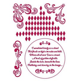 Stamperia Stencil G 21x29,7 cm - Romantic Threads corners