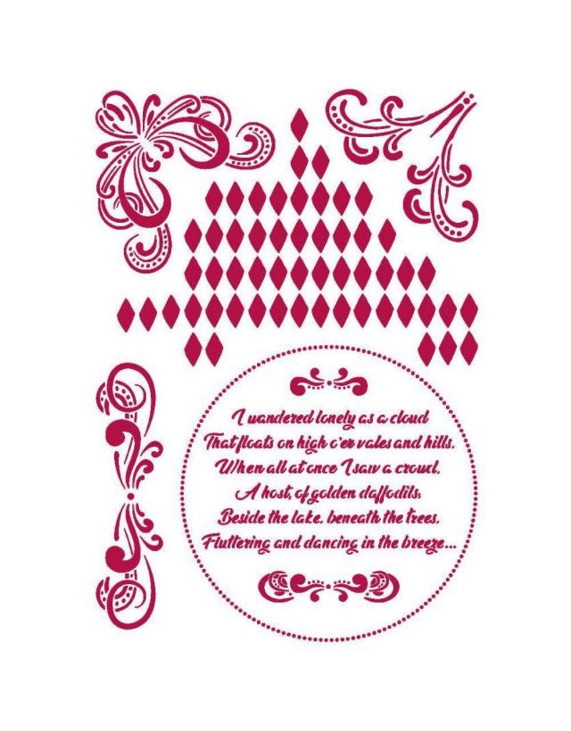 Stamperia Stencil G 21x29,7 cm - Romantic Threads corners