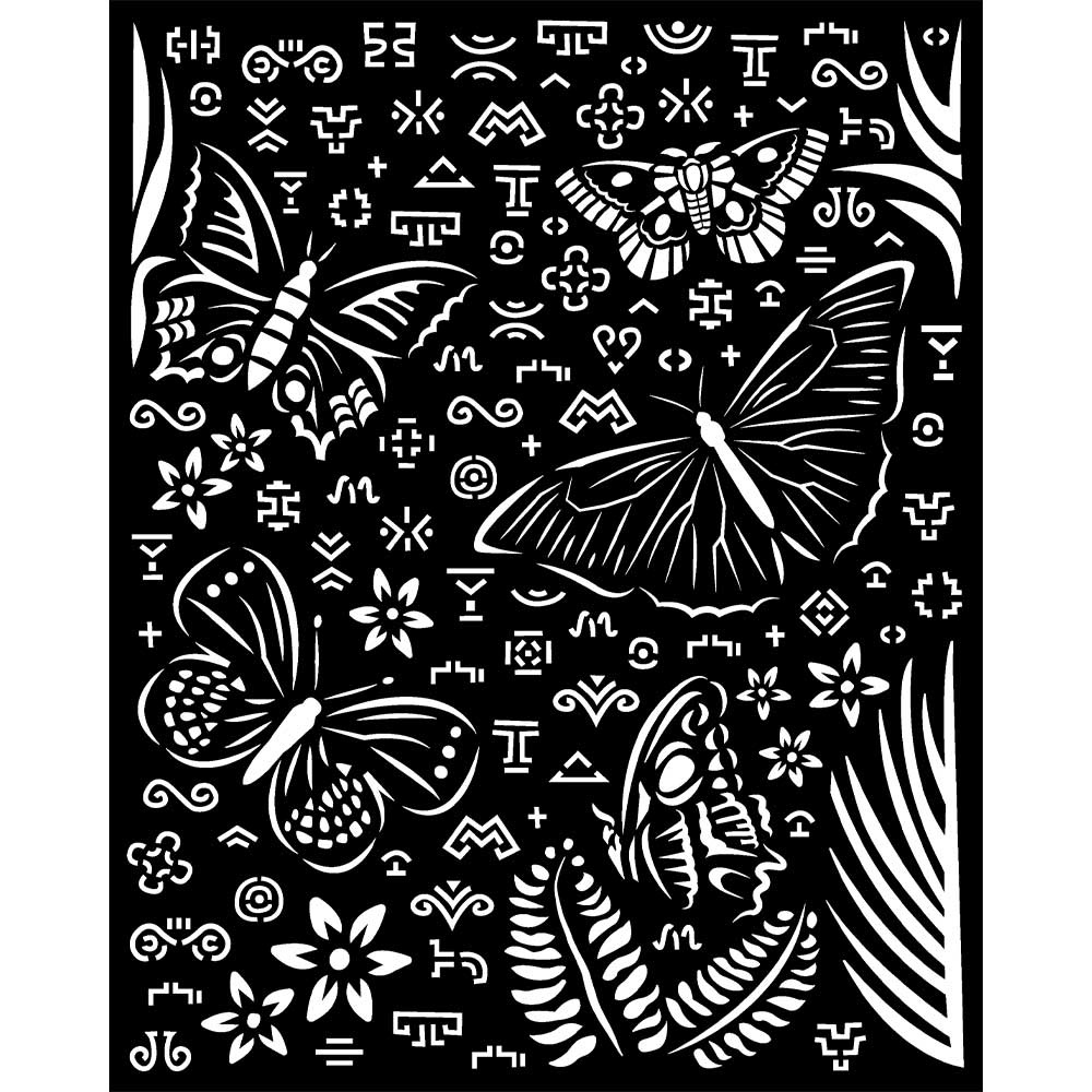 Stamperia Thick Stencil 20x25 cm - Amazonia butterflies