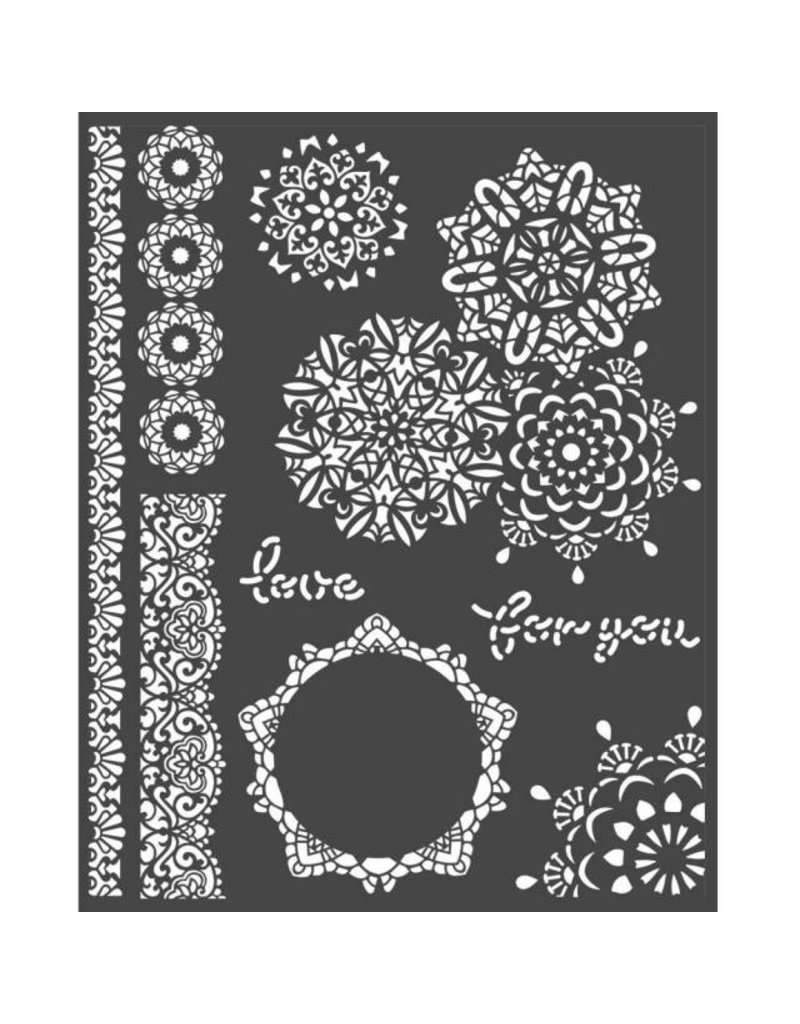 Stamperia Thick Stencil 20x25 cm - Passion laces