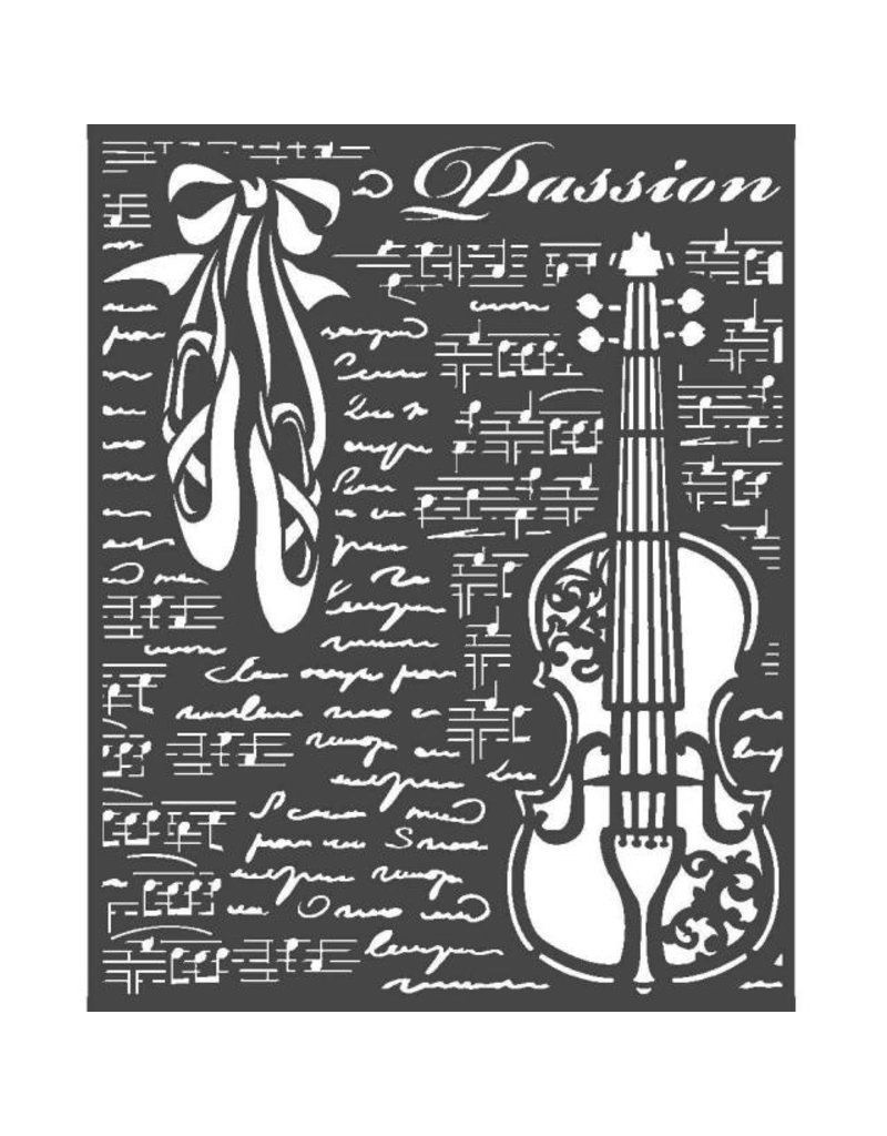 Stamperia Thick Stencil 20x25 cm - Passion violin