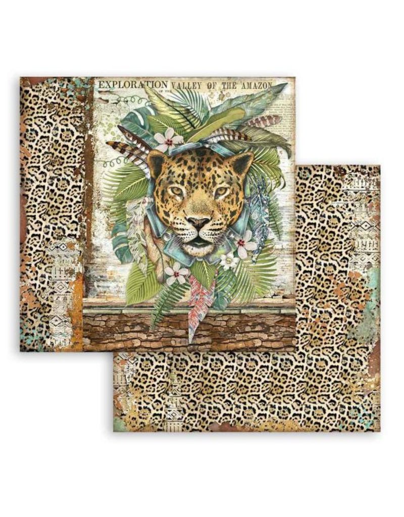 Stamperia Scrapbooking paper double face - Amazonia jaguar