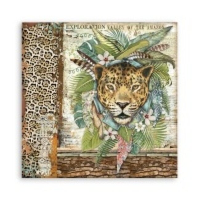 Stamperia Scrapbooking paper double face - Amazonia jaguar