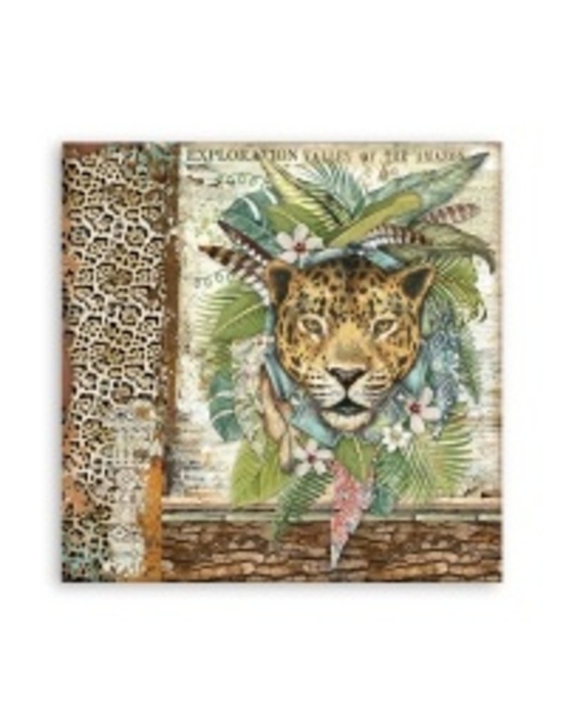 Stamperia Scrapbooking paper double face - Amazonia jaguar