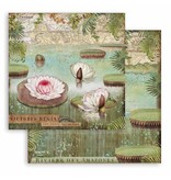 Stamperia Scrapbooking paper double face - Amazonia water lily