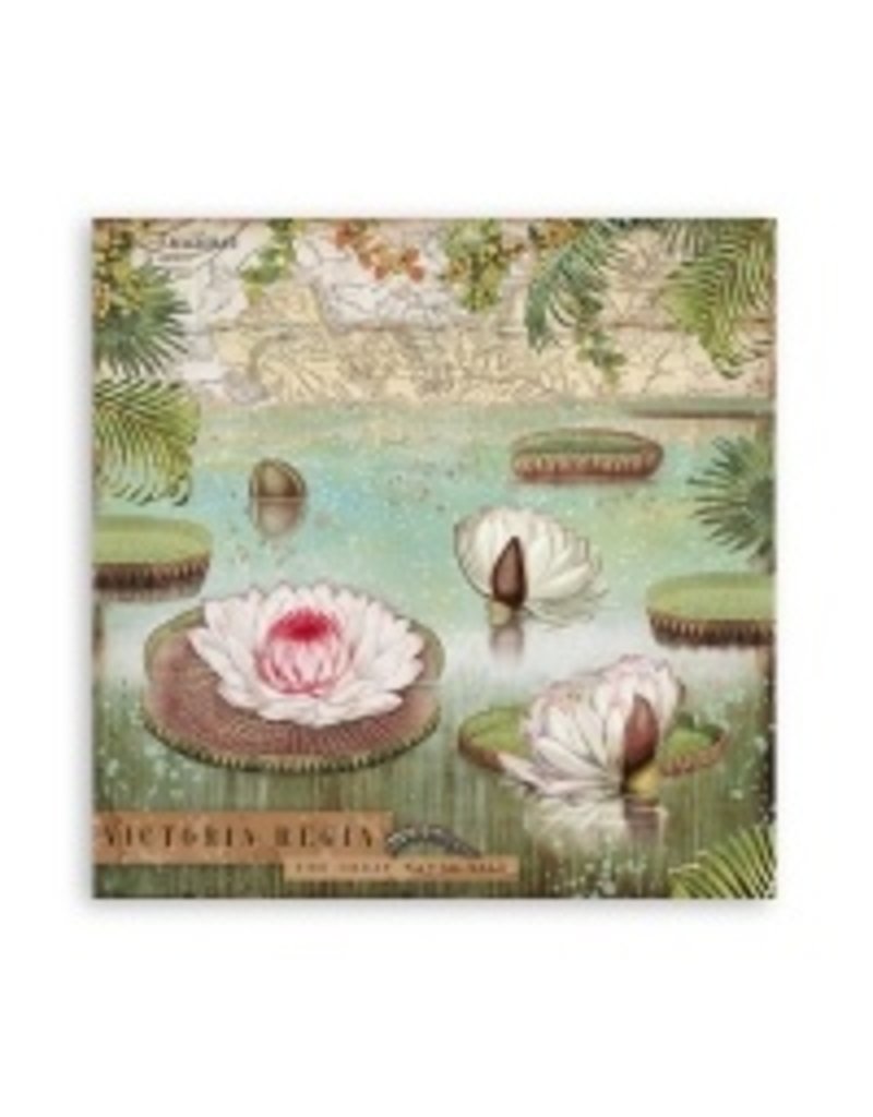 Stamperia Scrapbooking paper double face - Amazonia water lily