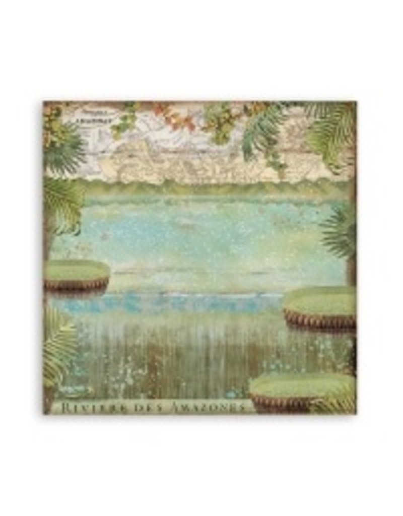 Stamperia Scrapbooking paper double face - Amazonia water lily