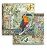Stamperia Scrapbooking paper double face - Amazonia toucan
