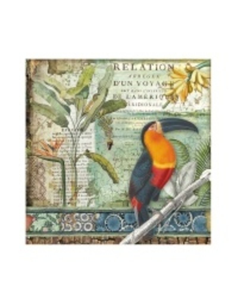 Stamperia Scrapbooking paper double face - Amazonia toucan