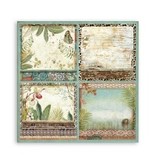 Stamperia Scrapbooking paper double face - Amazonia square tags