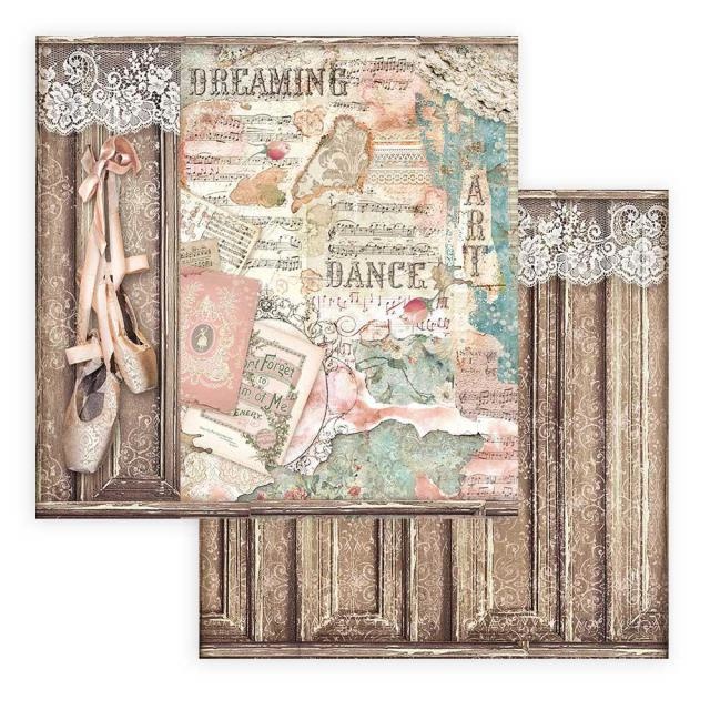 Stamperia Scrapbooking paper double face - Passion ballet shoes