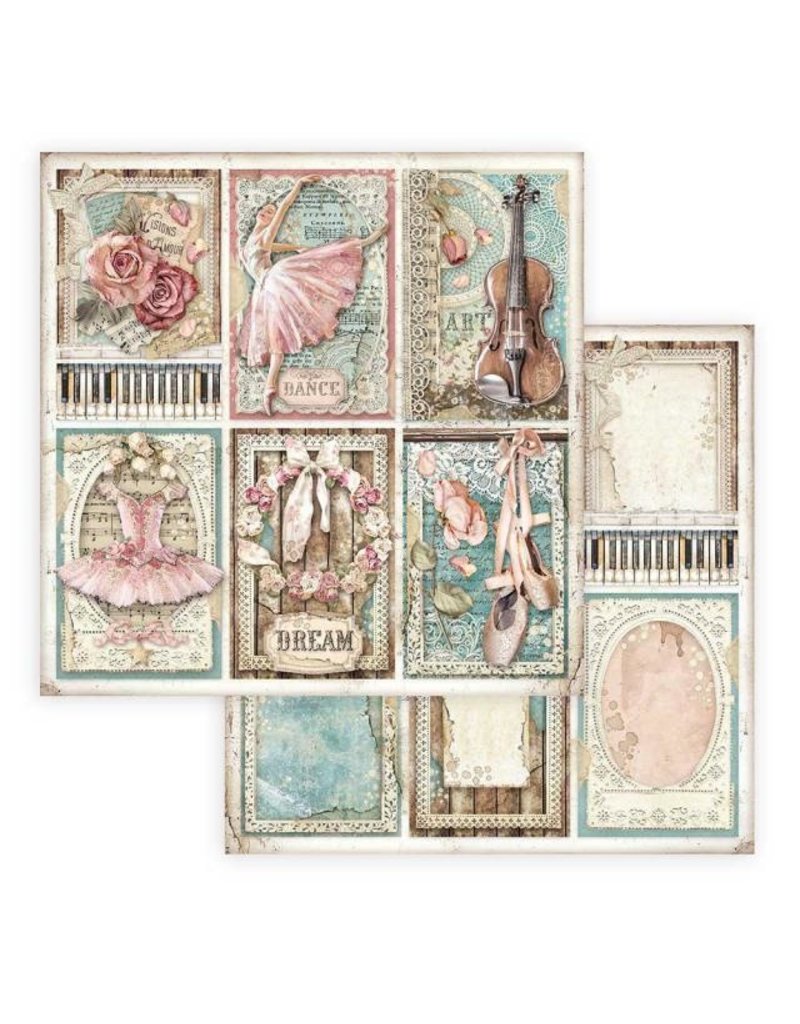 Stamperia Scrapbooking paper double face - Passion cards