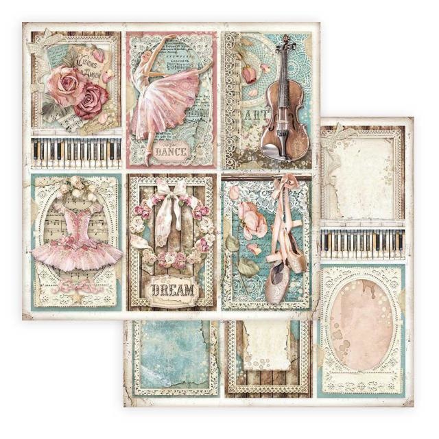 Stamperia Scrapbooking paper double face - Passion cards